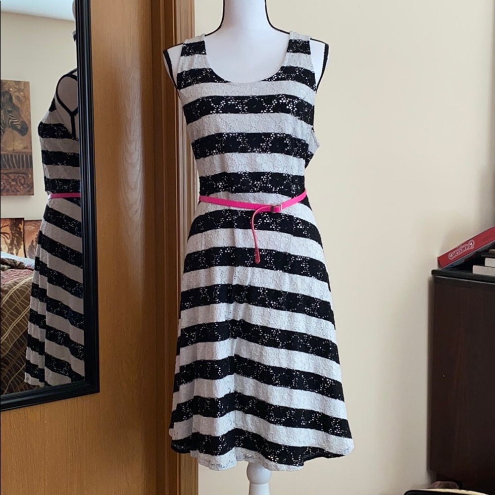 Striped skater dress